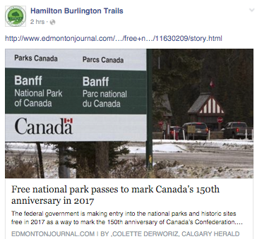 Free Parks Canada Passes 2017